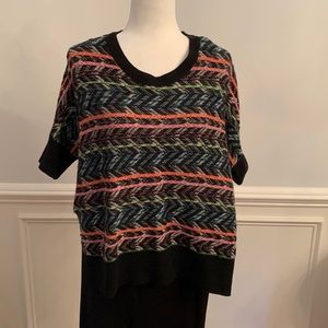 BCBG MAXAZRIA Oversized Short Sleeve Sweater Size XXS